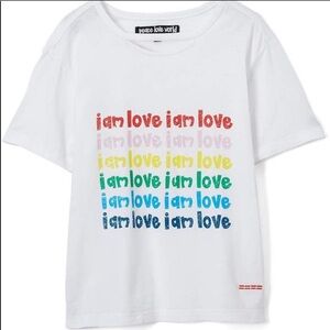 I Am Love Peace World Love Tee, size 6 NWT